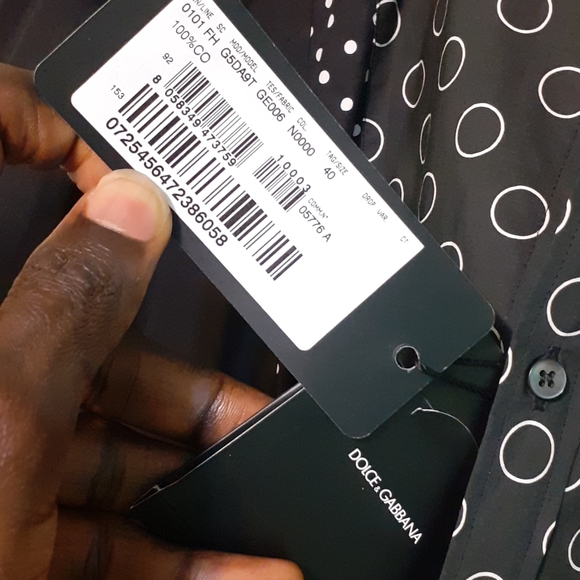 🔊SOLD OUT D&G MEN 15.5 BLACK BUTTON DOWN SHIRT - Picture 3 of 5